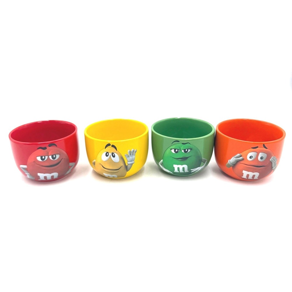 M&M's Character Ceramic Bowls Set of 4 Multicolor 2023
